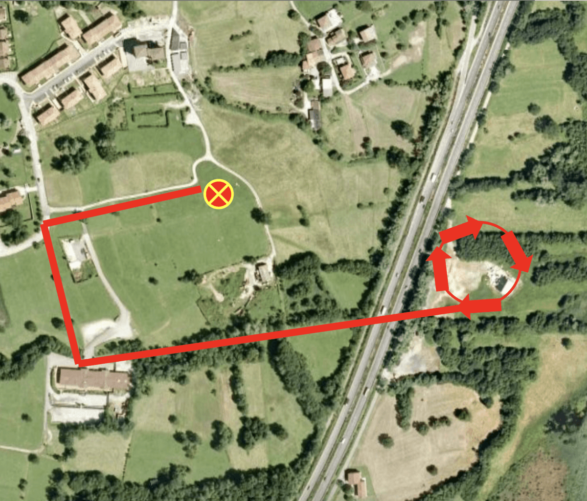 Smaltimento con vento da est