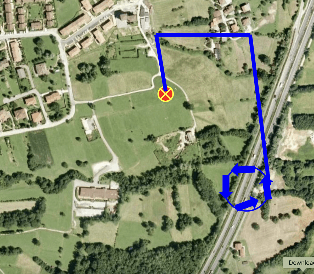 Smaltimento con vento da sud